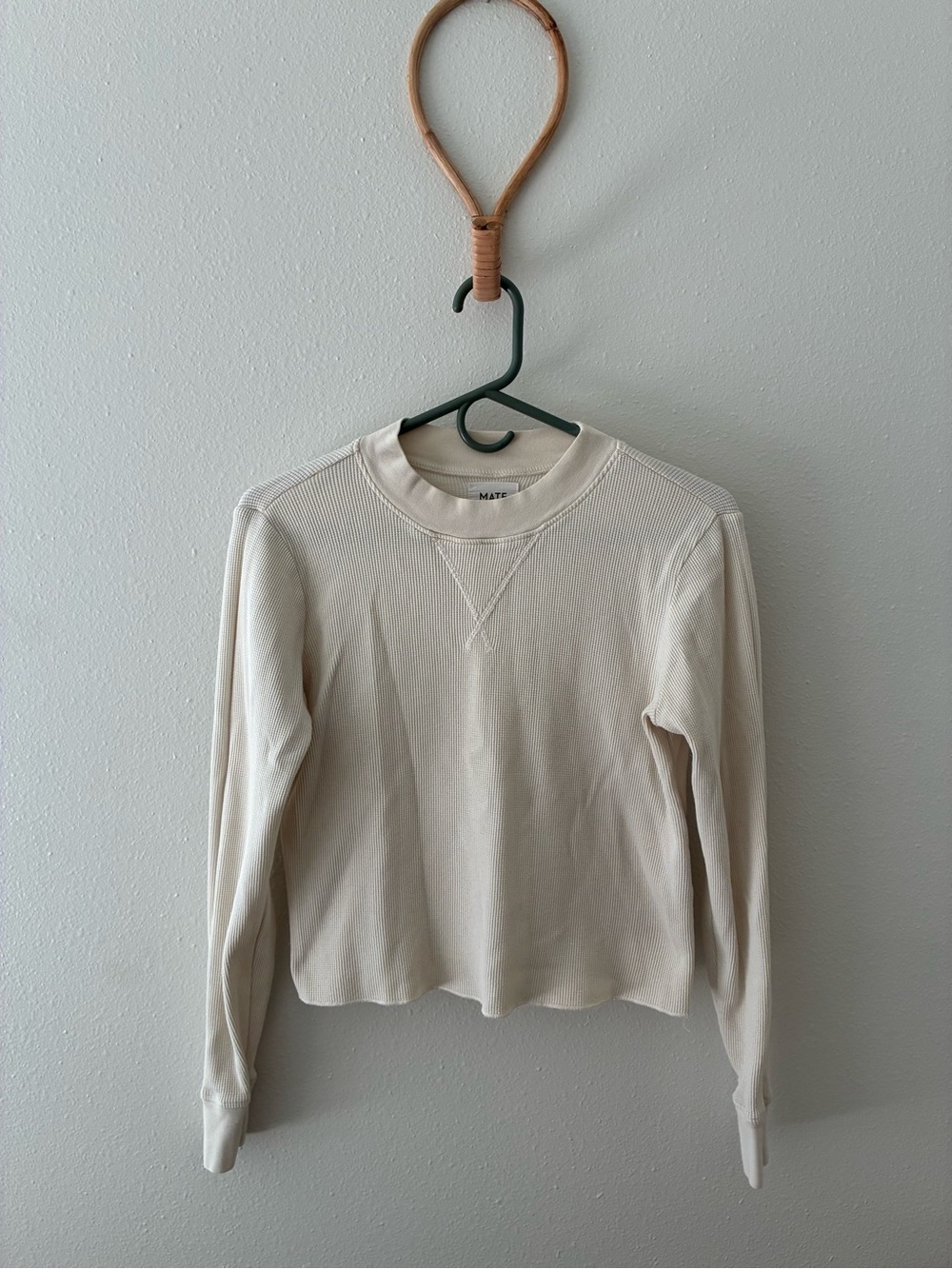 MATE the Label Cream Waffle Long-Sleeve Thermal Top